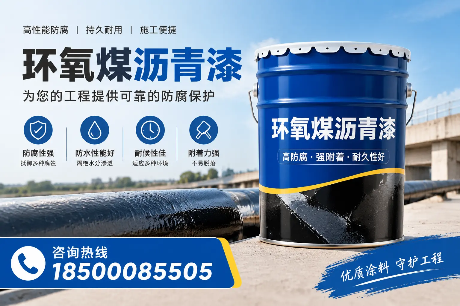 环氧煤沥青漆的成分解析,菏泽用户了解施工材料
